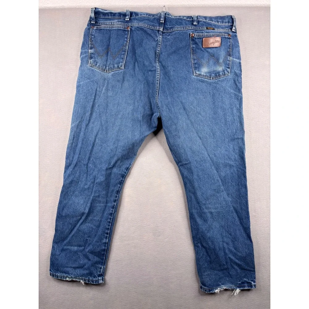 Wrangler 13MWZPW Cowboy Cut Jeans Mens 44x30 Blue Denim Straight Leg Western